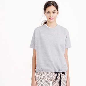 J. Crew New Heather Gray Short Sleeved Sweatshirt
